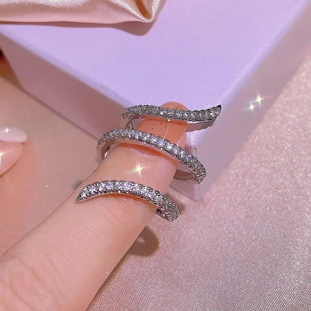 Luxury Solid 925 Sterling Silver Wing Ring - Picture 4 of 4